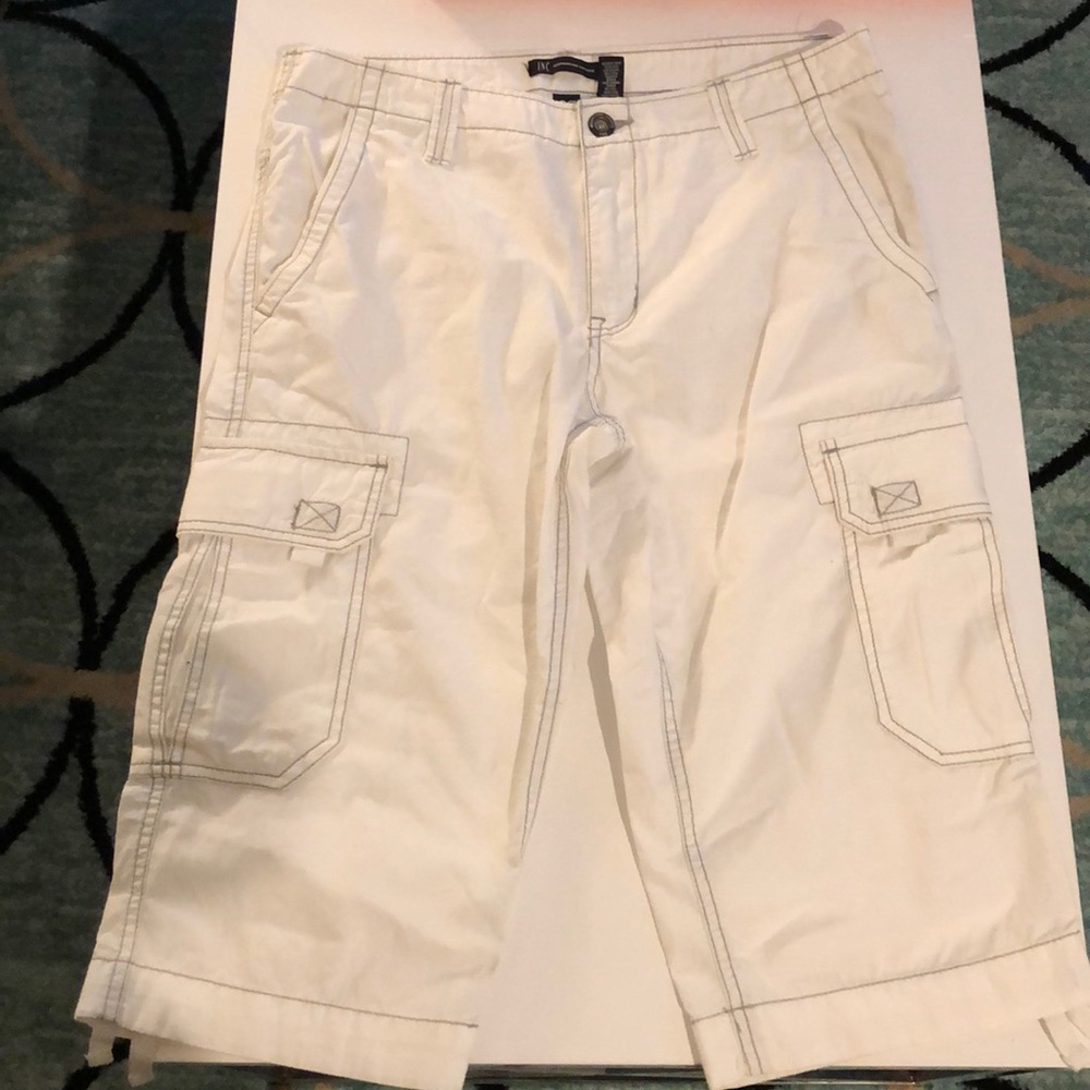 Inc. International white cargo shorts